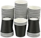 Wuadua 50 Pack 3 oz Black Espresso Paper Cups - Sturdy and Leak-Proof for Parties, Events, Office, Home Use Disposable Mouthwash Cups - Ideal for Hot/Cold Drinks, Smooth Rim Design, Eco-Friendly