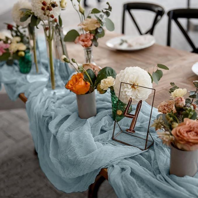 12 Pack Cheesecloth Table Runner, Runner Gauze Boho Wedding Decor Romantic - Image 4