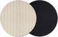 Simple Line Linen Texture Coasters Set of 2, Non-Slip Cup Coaster Mat by PIEPLE