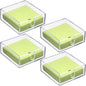 Acrylic Cocktail Napkin Holder for Table, Clear Beverage Napkin Holder Square Rectangle for Dinner, Kitchen, Bathroom, Restaurant, Bar (4 Pieces, 5.5 x 5.5 Inch)