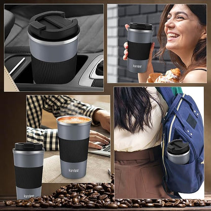 KETIEE Travel Coffee Mug Spill Proof 12oz, Insulated Reusable Coffee Cups - Image 5