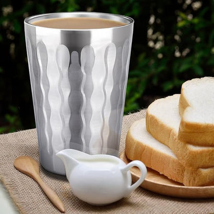 Beasea 15oz Stainless Steel Cups, 4 Pack Double Wall Metal Stackable Insulated - Image 6