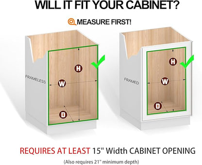 Cabinet Pull Out Shelves (14" W x 21" D), Heavy-Duty Pull Out Shelves for Kitchen Cabinets, Chrome-Plated Steel Slide Out Shelf