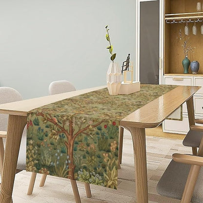 William Morris Tree of Life Table Runner Vintage Flowers Table Runner - Image 2