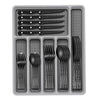 49-Piece Black Silverware Set by EWFEN