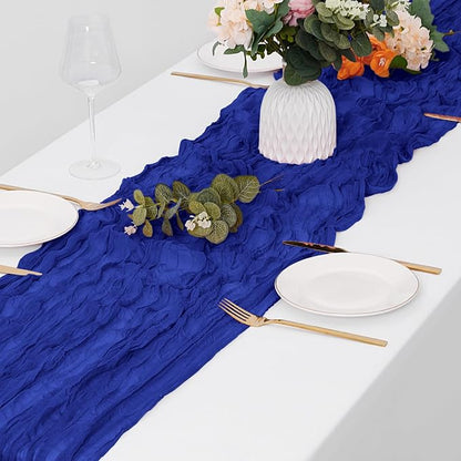 15 Pack Royal Blue Cheesecloth Table Runner 17 x 108 inch Cheese Cloth Table - Image 4
