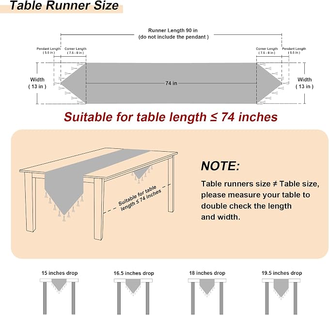 Loom and Mill Elegant Damask Jacquard Table Runner 13x90 inch - Image 2