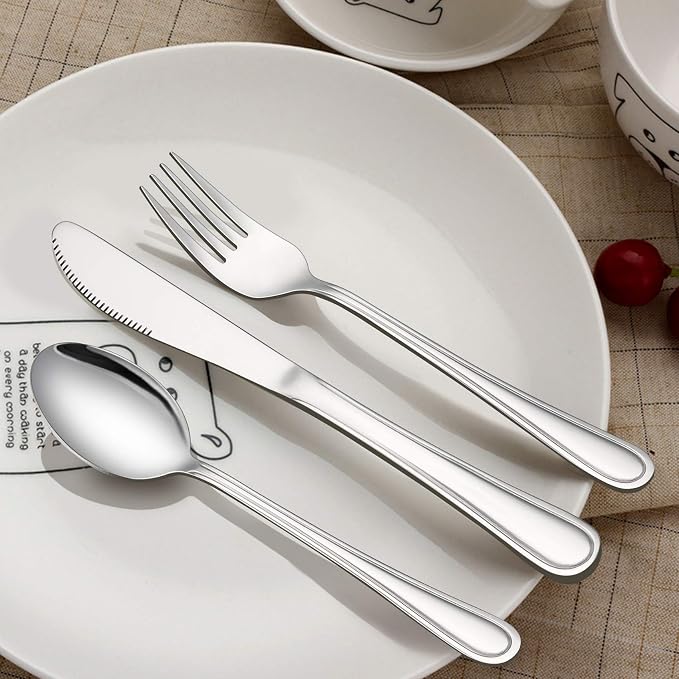 LIANYU 9-Piece Kids Silverware Set, Stainless Steel Toddler Utensils Flatware - Image 2