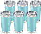 20oz Tumbler Bulk with Lid Stainless Steel Tumblers, 6 Pack | Leak Proof Lid by Unknown