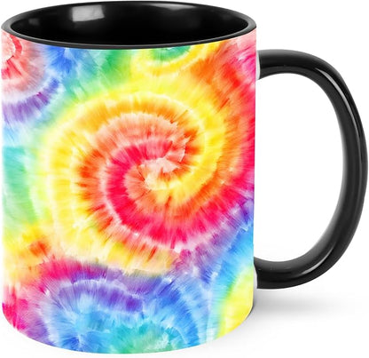 Yrebyou Tie Dye Coffee Mug 11oz Ceramic Cup by Yrebyou