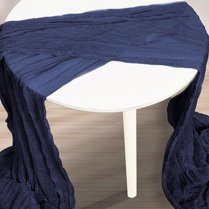 1 Pack Navy Blue Cheesecloth Table Runner 35x120 Inch 10Ft Rustic Gauze Cheese - Image 3
