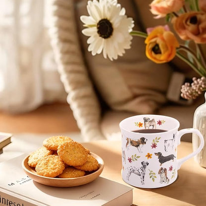 Cute Dog Coffee Mug, 12 oz Premium New Bone China Tankard Coffee Tea Mug - Image 2