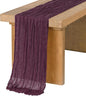 Ling's Moment Deep Purple Gauze Cheesecloth Table Runner, 14FT | Purple Sheer by LingsMoment