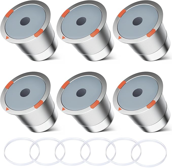Reusable k Cup Coffee Filters, Universal stainless steel Refillable k Cups by NOALTO