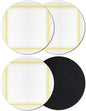 Yellow Grid Coasters Set of 4, Absorbent Coasters by Unknown