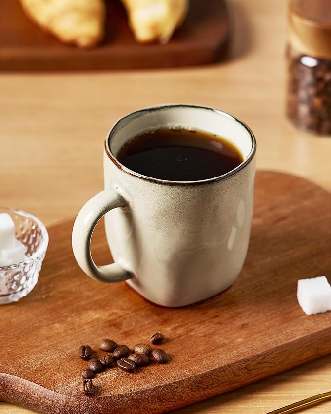 famiware Coffee Mugs Set of 4, Ocean Square 13oz Coffee Cup Set - Image 3