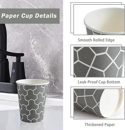 300 Pack 5oz Bathroom Paper Cups, Disposable Dixie Small Cups | Leak-Proof - Image 3