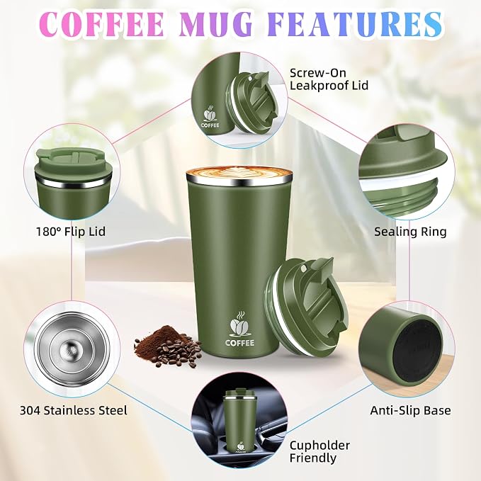 17oz Insulated Travel Coffee Mug - Image 3