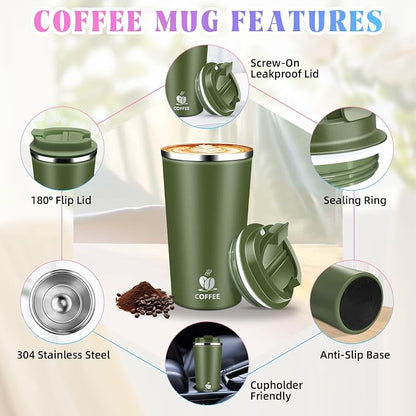 17oz Insulated Travel Coffee Mug - Image 3