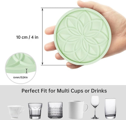 HFHOME Silicone Coasters Set for Drinks - Image 3