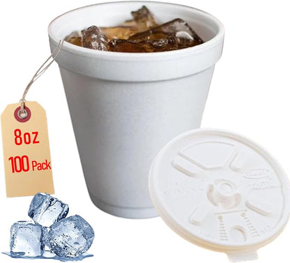 8OZ Foam Cups for Hot & Cold Drinks by MrMiracle