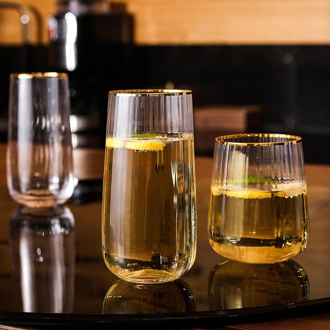 Lysenn Stemless Wine Glasses Set of 4 - Image 6