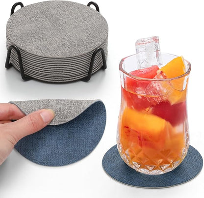 Faux Leather Drink Coasters by Chitomars