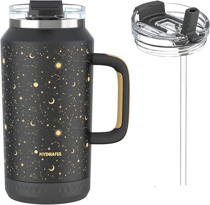 Hydraful 64 oz Tumbler with Handle and Straw by Hydraful
