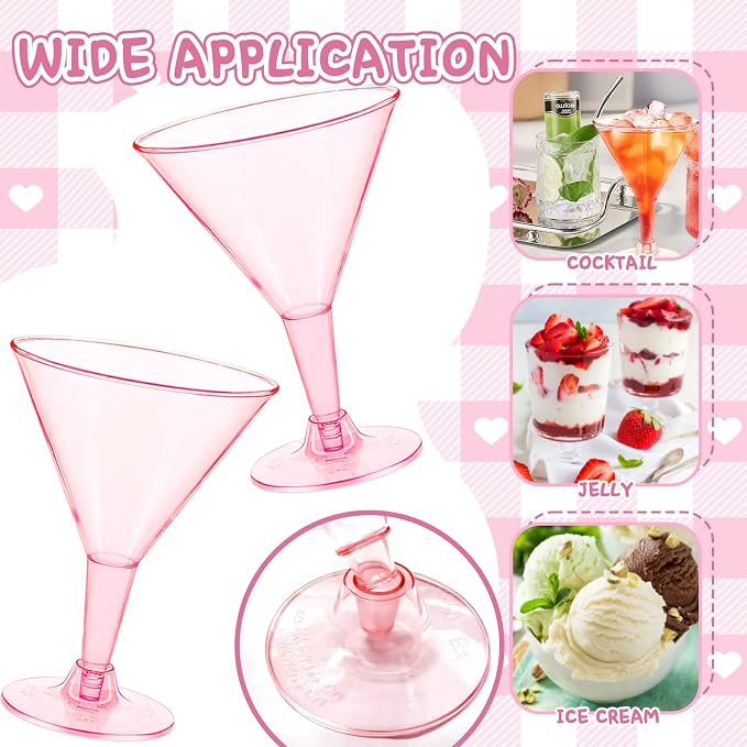 50 Pack 7 oz Plastic Martini Glasses - Image 3