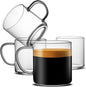LUXU Glass Coffee Mugs, 14 oz Ice coffee cups, Borosilicate Glass Mugs by LUXU