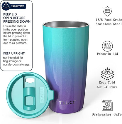 TILUCK 20 oz Insulated Coffee Tumbler - Image 2