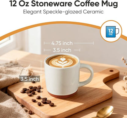 E-far Ceramic Coffee Mug Set of 4, 12oz Stoneware Coffee Cup - Image 2