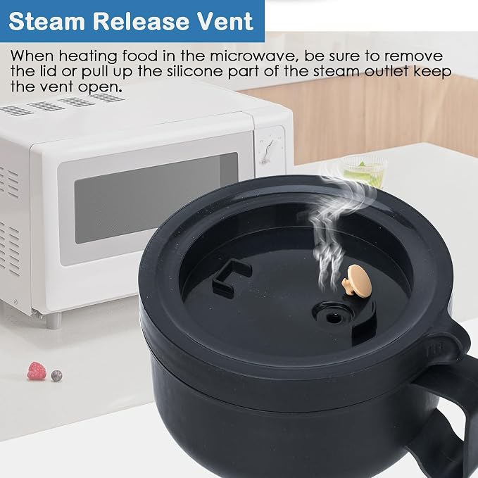 Ramen Bowl, Ramen Cooker, Microwave Ramen Bowl, Microwave Safe Soup Bowl - Image 5