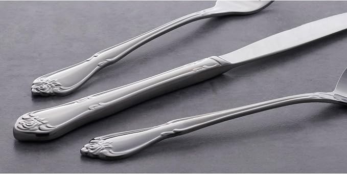Oneida True Rose 45 Piece Everyday Flatware, Service - Image 7