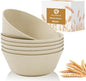 36 oz Wheat Straw Bowl Sets of 6, Alternative by BUSOKIP