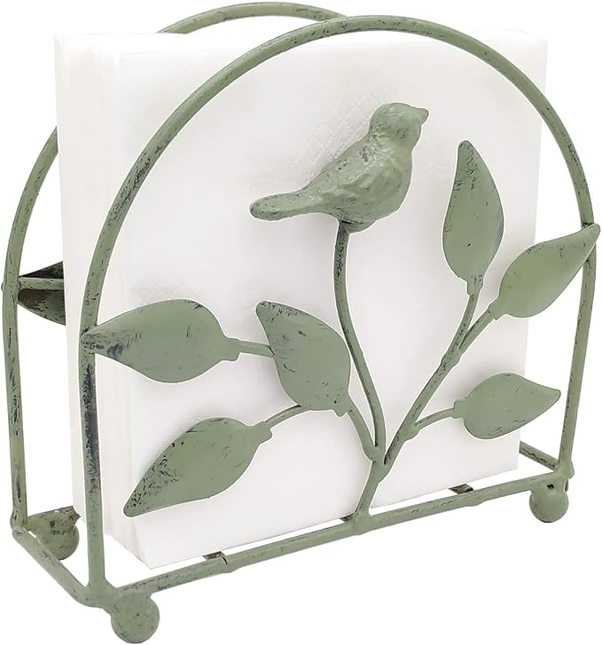 Cast Iron Bird & Tree Classic Napkin Holder/Tabletop Freestanding Tissue - Image 3