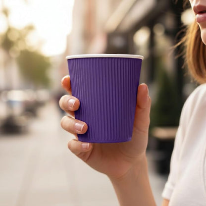 Restaurantware 8 Ounce Double Wall Disposable Coffee Cups, 500 Insulated Royal - Image 5
