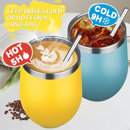 12oz/4 Pack Stainless Steel Wine Tumbler - Image 4