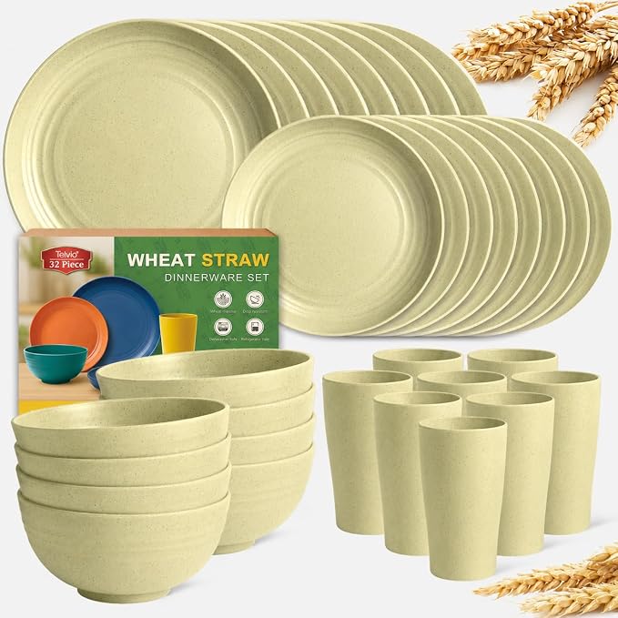 Teivio 32-Piece Plates and Bowls Sets by Teivio