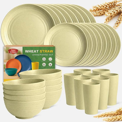 Teivio 32-Piece Plates and Bowls Sets by Teivio