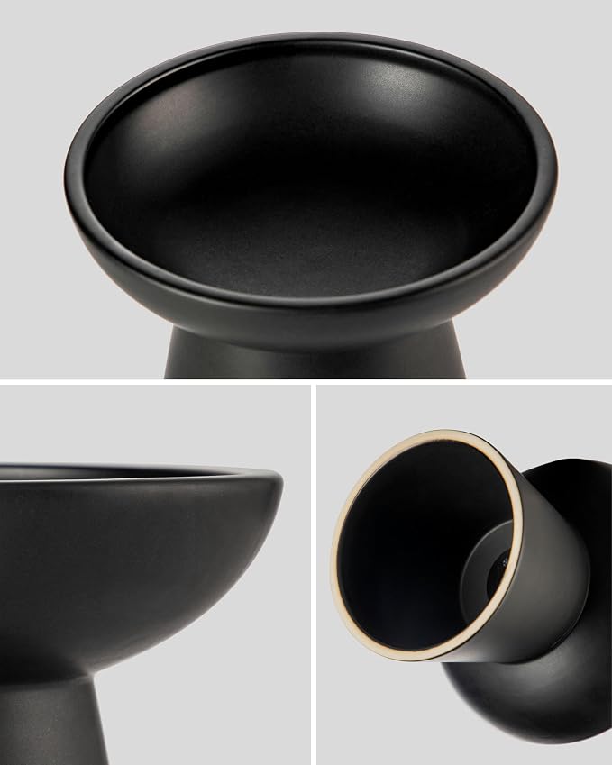 vancasso Elevated Cat Food Bowls 2-Pack, 6.2" Wide Shallow Cat Feeding Bowl - Image 9
