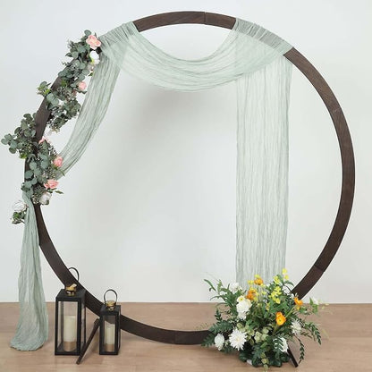 Efavormart 20ft Sage Green Gauze Cheesecloth Wedding Arch Drapery Fabric by efavormart