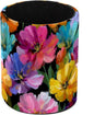 Leather Pen Holder for Desk, Oil Painting Flower Pencil Cup Pen Organizer by Unknown