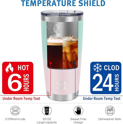 WETOWETO 20oz Insulated Stainless Steel Tumbler, Double Wall Vacuum Leak-proof - Image 5