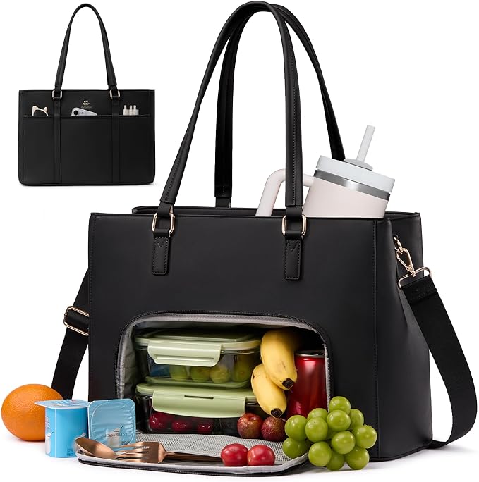 LOVEVOOK Lunch Bag for Women, Work Laptop Tote Bag by LOVEVOOK