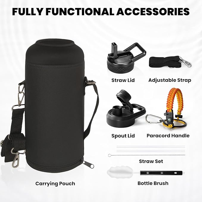 RAYMYLO Insulated Water Bottle 87 oz, Triple Wall Vacuum Stainless Steel | - Image 7
