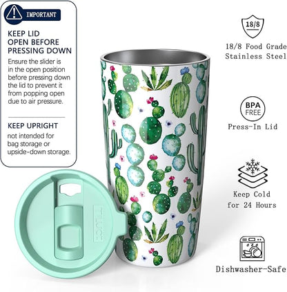 TILUCK 20 oz Insulated Coffee Tumbler - Image 2