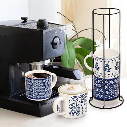 Eorbow 4 Pack Ceramic Coffee Mug Set - Image 6