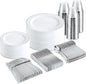 bUCLA 300PCS Silver Disposable Plastic Dinnerware Set by BUCLA