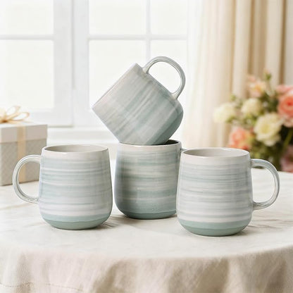 Coffee Mugs Set of 4, 12oz Stoneware Coffee Cups - Image 8